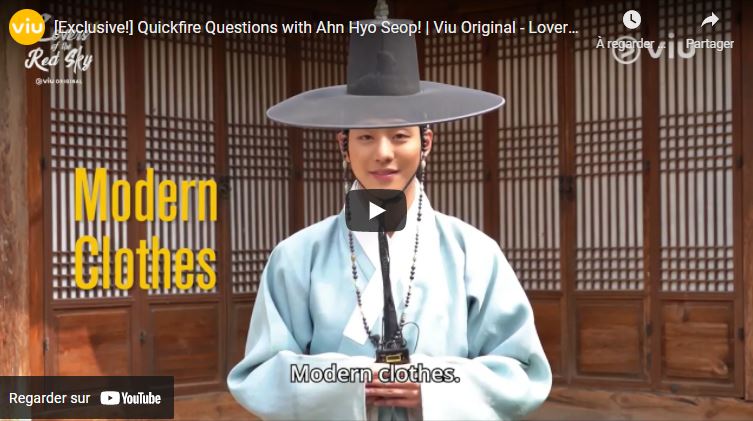 |Viu Singapore - Quickfire Questions with Ahn Hyo Seop - Lovers of the red sky