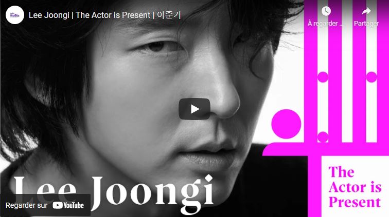 The actor is present - Lee Joongi